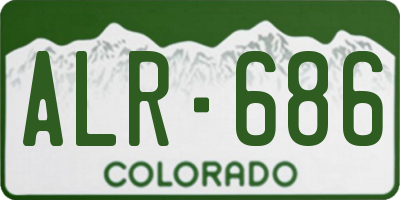 CO license plate ALR686