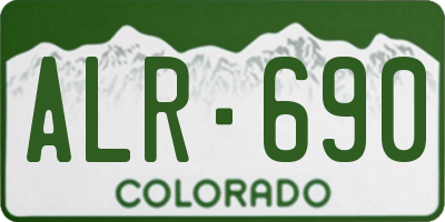 CO license plate ALR690