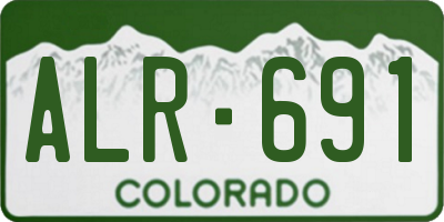 CO license plate ALR691