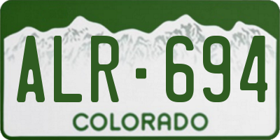 CO license plate ALR694