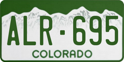 CO license plate ALR695