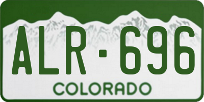 CO license plate ALR696