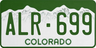 CO license plate ALR699