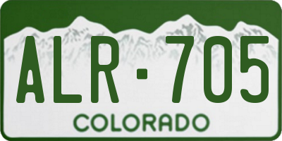 CO license plate ALR705