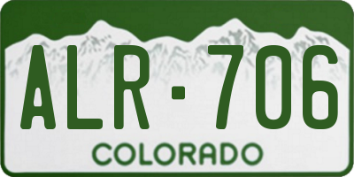 CO license plate ALR706