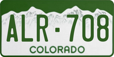 CO license plate ALR708