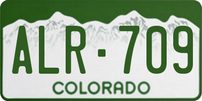 CO license plate ALR709