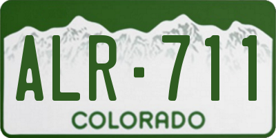 CO license plate ALR711