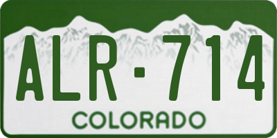 CO license plate ALR714