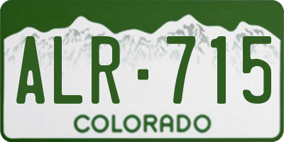 CO license plate ALR715