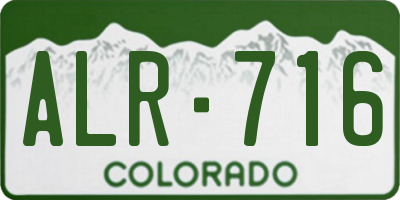 CO license plate ALR716
