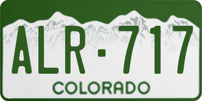 CO license plate ALR717