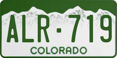 CO license plate ALR719