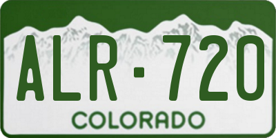 CO license plate ALR720