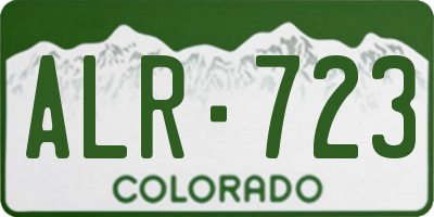 CO license plate ALR723