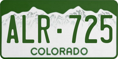 CO license plate ALR725