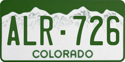 CO license plate ALR726