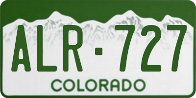CO license plate ALR727