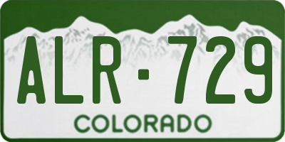CO license plate ALR729