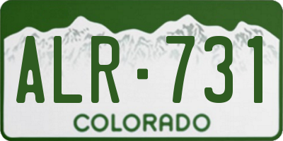 CO license plate ALR731
