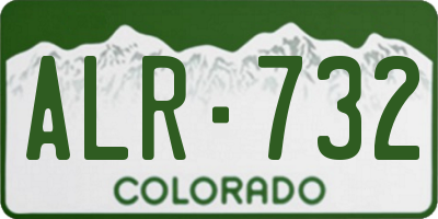CO license plate ALR732