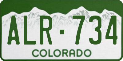 CO license plate ALR734