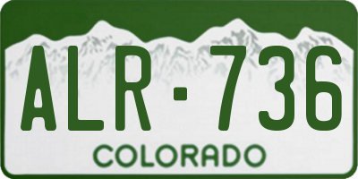 CO license plate ALR736