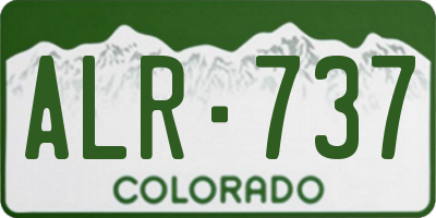 CO license plate ALR737