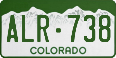 CO license plate ALR738