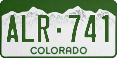 CO license plate ALR741