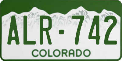 CO license plate ALR742