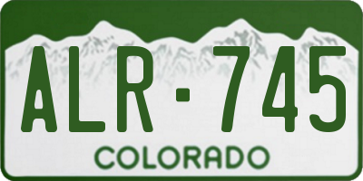 CO license plate ALR745