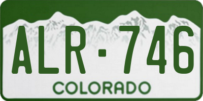 CO license plate ALR746
