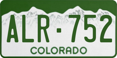 CO license plate ALR752