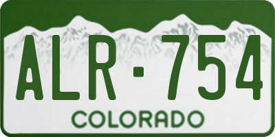 CO license plate ALR754