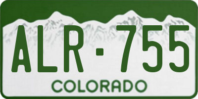 CO license plate ALR755