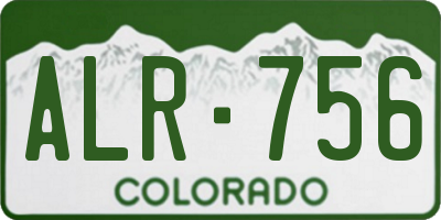 CO license plate ALR756