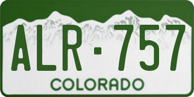 CO license plate ALR757