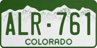 CO license plate ALR761
