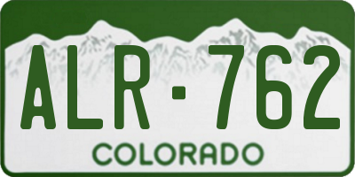 CO license plate ALR762