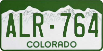CO license plate ALR764