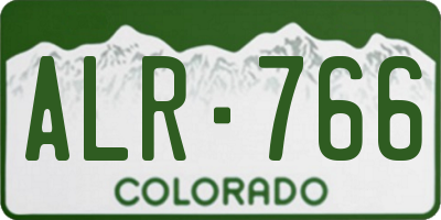CO license plate ALR766