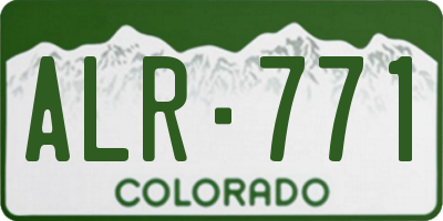 CO license plate ALR771