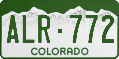 CO license plate ALR772