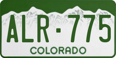 CO license plate ALR775