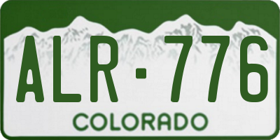 CO license plate ALR776