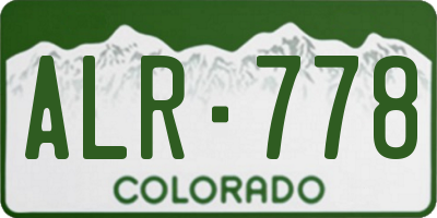 CO license plate ALR778