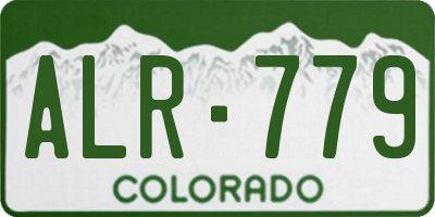 CO license plate ALR779