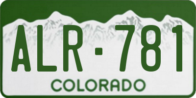CO license plate ALR781