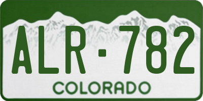 CO license plate ALR782